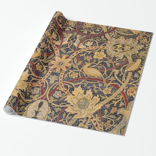 William Morris Bullerswood Faux Tapestry Cadeaupapier (Uitgerold)
