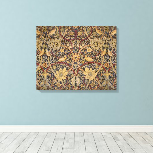 William Morris Bullerswood Faux Tapestry Canvas Afdruk (Insitu (Houten vloer))