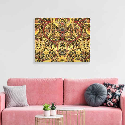 William Morris Bullerswood Faux Tapestry Canvas Afdruk (Insitu (Woonkamer))