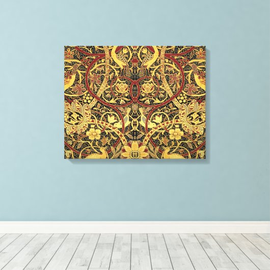 William Morris Bullerswood Faux Tapestry Canvas Afdruk (Insitu (Houten vloer))