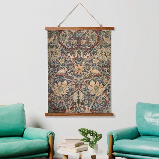 William Morris Bullerswood Faux Tapestry Hangend Wandkleed (Woonkamer)
