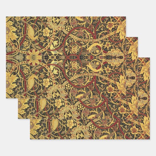 William Morris Bullerswood Faux Tapestry Inpakpapier Vel (Set)