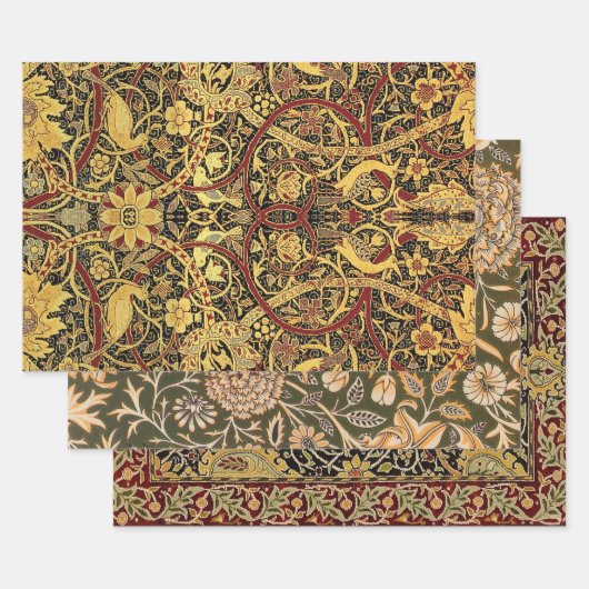 William Morris Bullerswood Faux Tapestry Inpakpapier Vel (Set)