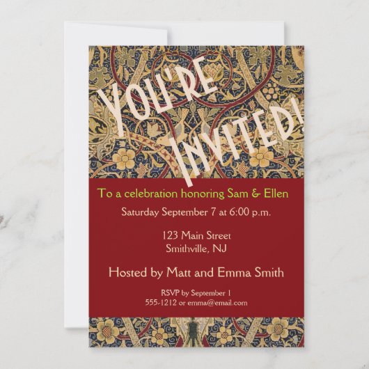 William Morris Bullerswood Faux Tapestry Kaart (Voorkant)