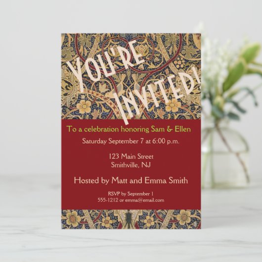 William Morris Bullerswood Faux Tapestry Kaart (Staand voorkant)