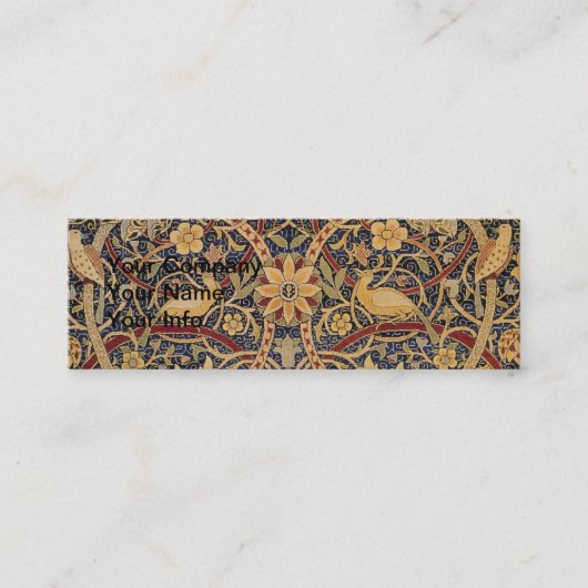 William Morris Bullerswood Faux Tapestry Mini Visitekaartje (Voorkant)