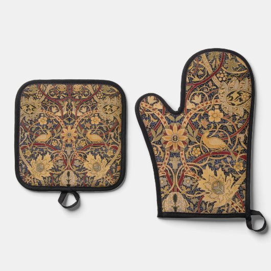 William Morris Bullerswood Faux Tapestry Ovenwant & Pannenlap Set (Voorkant)