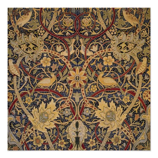William Morris Bullerswood Faux Tapestry Poster (Voorkant)