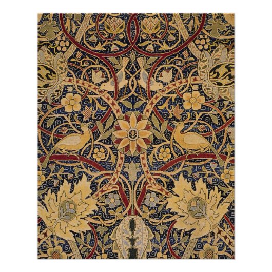 William Morris Bullerswood Faux Tapestry Poster (Voorkant)