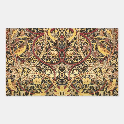 William Morris Bullerswood Faux Tapestry Rechthoekige Sticker (Voorkant)