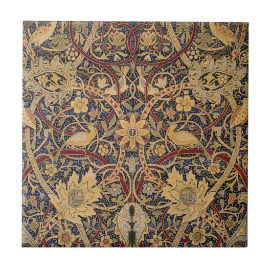 William Morris Bullerswood Faux Tapestry Tegeltje (Voorkant)