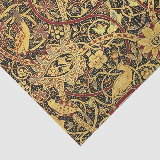 William Morris Bullerswood Faux Tapestry Tissuepapier (Detail)