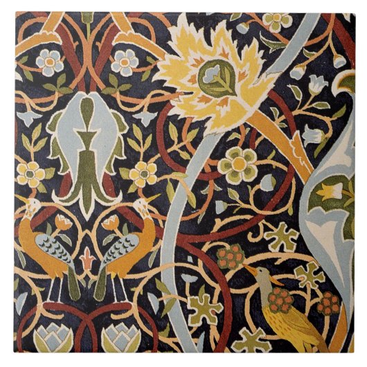 William Morris - Bullerswood,  ontwerp Tegeltje (Voorkant)