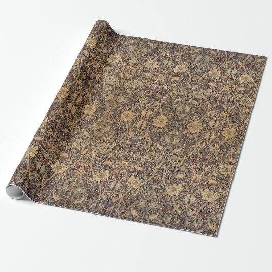 William Morris Bullerswood Tapijt Detail Cadeaupapier (Uitgerold)