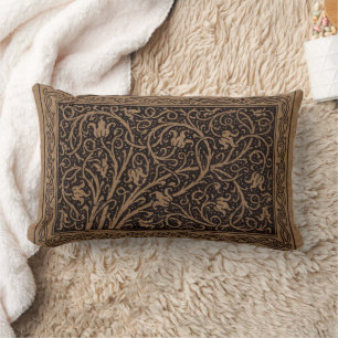 William Morris Campion Gedecoreerd Leren Damast Kussen