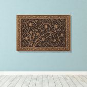 William Morris Campion Gefineerd Leren Damast Canvas Afdruk (Insitu (Houten vloer))