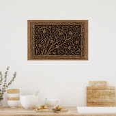 William Morris Campion Gefineerd Leren Damast Poster (Keuken)
