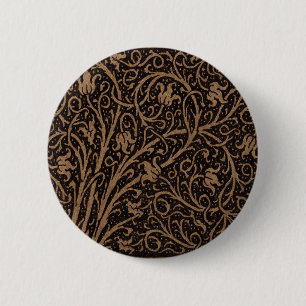William Morris Campion Gefineerd Leren Damast Ronde Button 5,7 Cm
