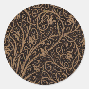 William Morris Campion Gefineerd Leren Damast Ronde Sticker