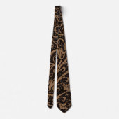 William Morris Campion Gefineerd Leren Damast Stropdas (Achterkant)
