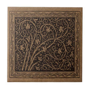 William Morris Campion Gefineerd Leren Damast Tegeltje