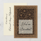 William Morris Campion Gestempeld Leren Damast Kaart (Voorkant / Achterkant)