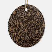 William Morris Campion Gestempeld Leren Damast Keramisch Ornament (Links)