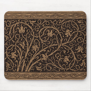 William Morris Campion Gestempeld Leren Damast Muismat