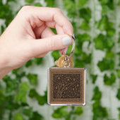 William Morris Campion Gestempeld Leren Damast Sleutelhanger (Hand)