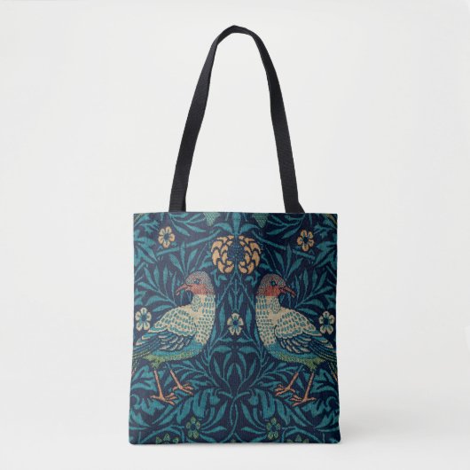 William Morris Canvas tas voor Vrouwen, Bird Print (Voorkant)
