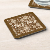 William Morris Carnan Print, Chocolate Brown Bier Onderzetter (Linkerzijde)