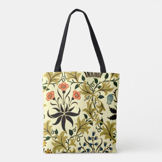 William Morris - Celadine, populair patroon, Tote Bag (Achterkant)