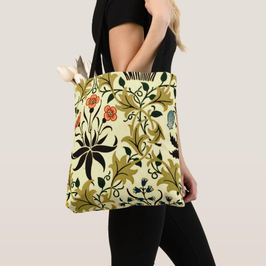 William Morris - Celadine, populair patroon, Tote Bag (Dichtbij)