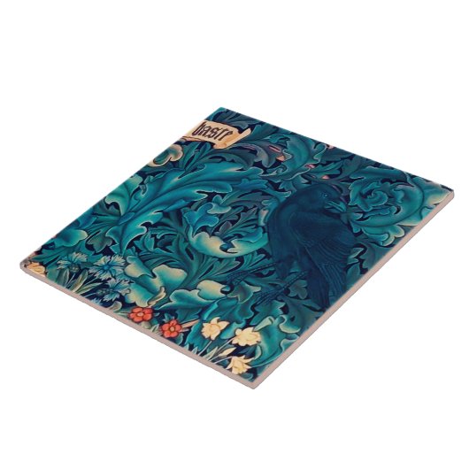 William Morris Ceramic Tile Tegeltje (Zijkant)