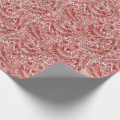 William Morris Cherry Red Larkspur Pattern Cadeaupapier (Hoek)