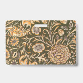 William Morris Cherwell Antiek Bloempatroon Badge (Achterkant)