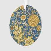 William Morris Cherwell Floral Pattern Blue Ornament (voorkant)