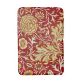 William Morris Cherwell Floral Pattern Red Badmat (Voorkant Verticaal)