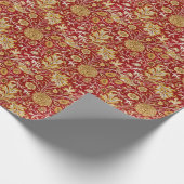William Morris Cherwell Floral Pattern Red Cadeaupapier (Hoek)