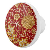 William Morris Cherwell Floral Pattern Red Keramische Knop (Rechts)