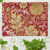 William Morris Cherwell Floral Pattern Red Theedoek (Gevouwen)