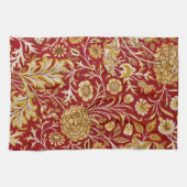 William Morris Cherwell Floral Pattern Red Theedoek (Horizontaal)