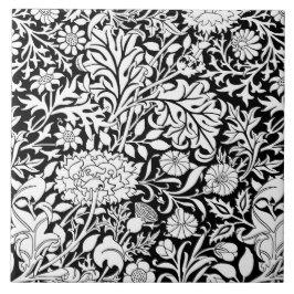 William Morris 'Cherwell' in Black & White Tegeltje