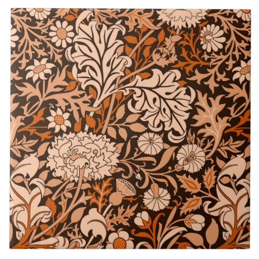 William Morris 'Cherwell' in Marmalade Tegeltje (Voorkant)