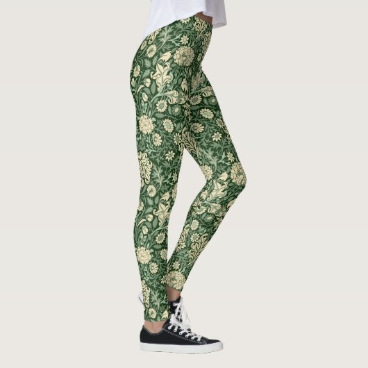 William Morris "Cherwell" Pattern in Green Leggings (Rechts)
