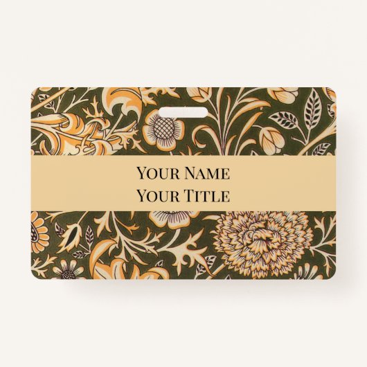 William Morris Cherwell Wallpaper Pattern Badge (Voorkant)