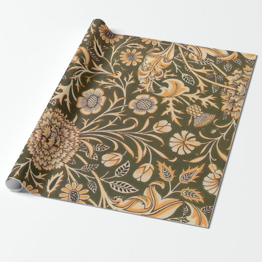 William Morris Cherwell Wallpaper Pattern Cadeaupapier (Uitgerold)