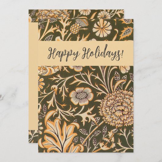 William Morris Cherwell Wallpaper Pattern Feestdagenkaart (Voorkant / Achterkant)