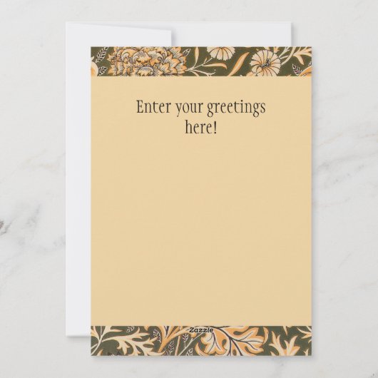 William Morris Cherwell Wallpaper Pattern Feestdagenkaart (Achterkant)