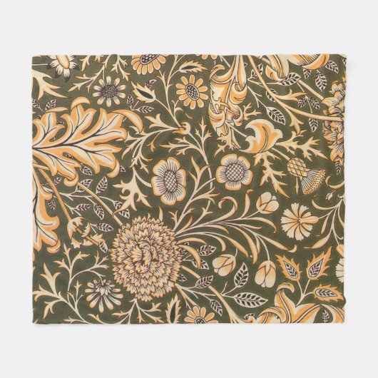William Morris Cherwell Wallpaper Pattern Fleece Deken (Voorkant (Horizontaal))